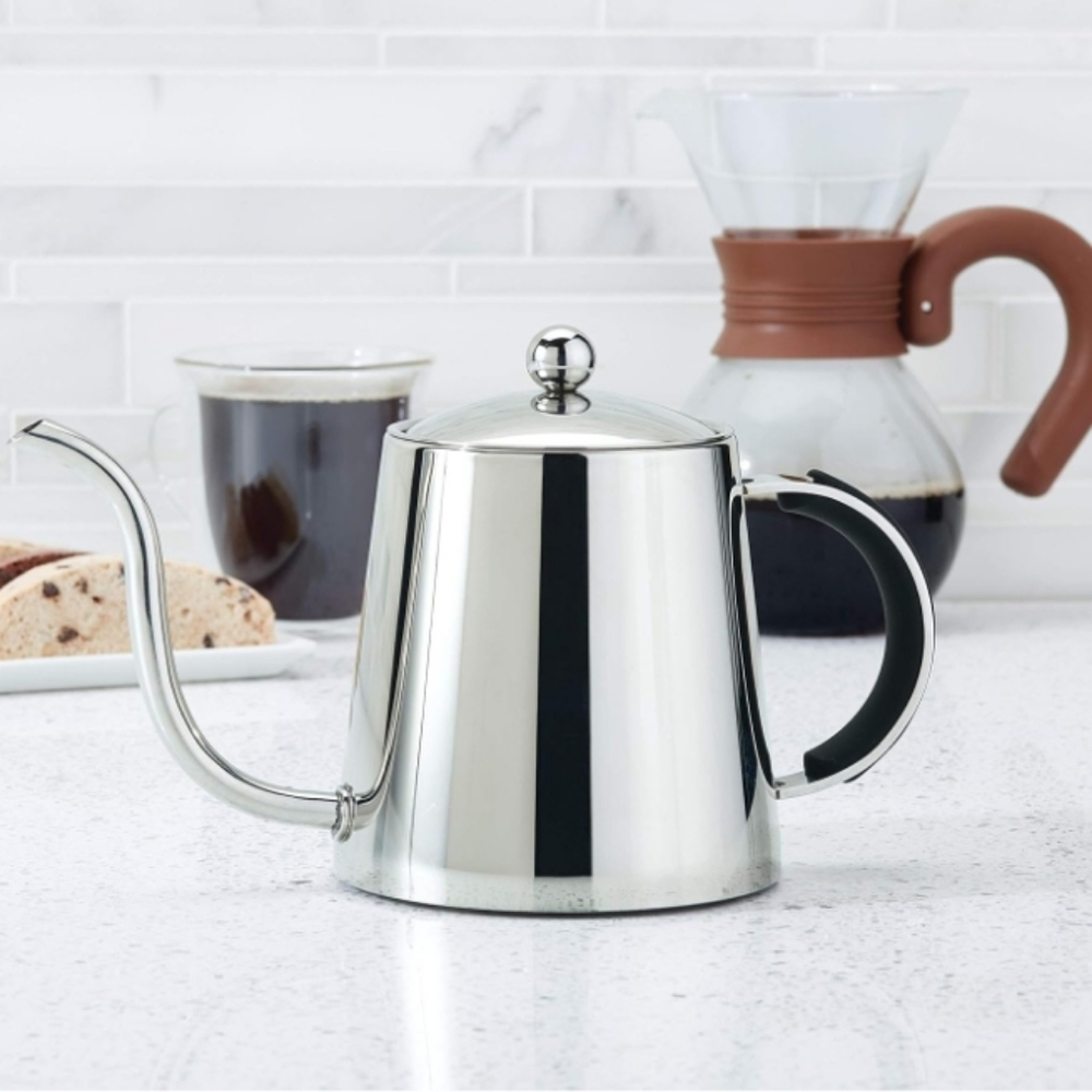 BonJour Elegant Stainless Steel Pour Over Teapot/Pour Over Coffee Pot+FREE GIFT